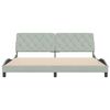 vidaXL Estructura de cama sin colch&oacute;n terciopelo gris claro 200x200 cm