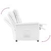vidaXL Sill&oacute;n reclinable de cuero sint&eacute;tico blanco