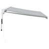 vidaXL Toldo retr&aacute;ctil aluminio y tela gris antracita y blanco 3x2,5 m