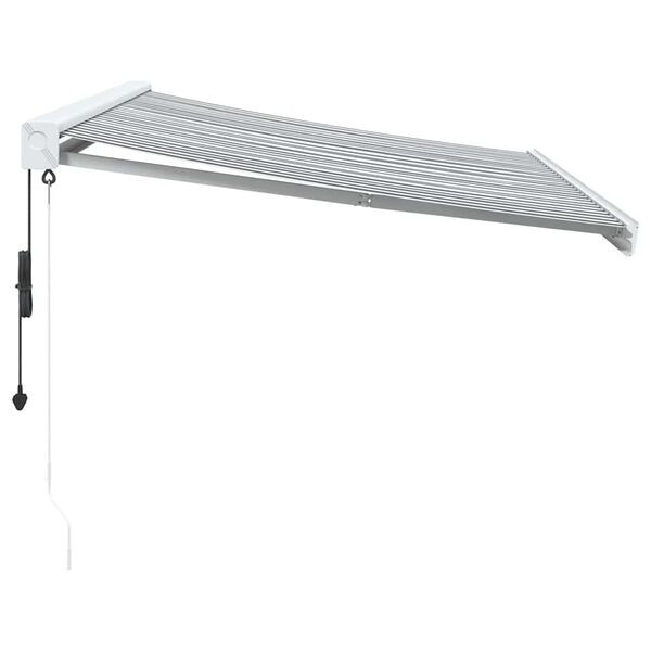 vidaXL Toldo retr&aacute;ctil aluminio y tela gris antracita y blanco 3x2,5 m
