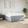 vidaXL Cama box spring con colch&oacute;n tela gris claro 180x200 cm