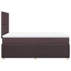 vidaXL Cama box spring con colch&oacute;n tela marr&oacute;n oscuro 120x190 cm