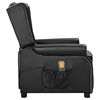 vidaXL Sillón reclinable de cuero sintético negro brillante