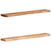 vidaXL Estantes de pared 2 unidades 100x20x3,5 cm madera maciza acacia