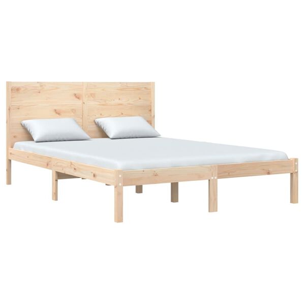 vidaXL Estructura de cama sin colchón madera maciza de pino 160x200 cm