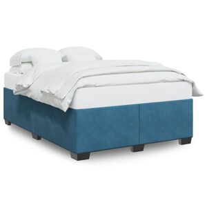 vidaXL Estructura de cama de terciopelo azul 160x200 cm