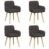 vidaXL Sillas de comedor 4 uds. Boucl&eacute; Gris oscuro 59 x 57 x 85 cm