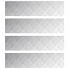 vidaXL Pelda&ntilde;o 4 uds. 100 x 25 cm Plateado Aluminio Rectangular