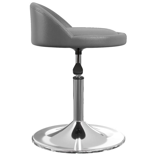 vidaXL Silla de comedor giratoria de piel sint&eacute;tica gris