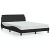 vidaXL Estructura de cama Dover cuero sint&eacute;tico negro 137x190cm