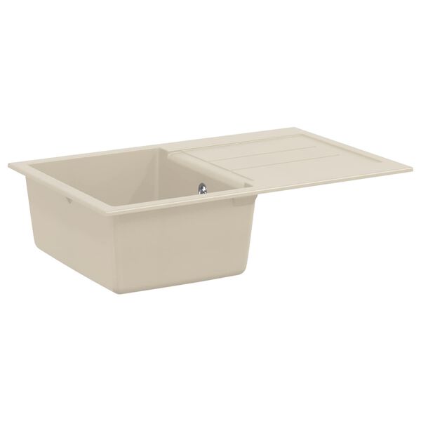 vidaXL Lavabo Beige 780 x 500 mm 80% Cuarzo y 20% Resina