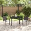 vidaXL Conjunto de Comedor de Jard&iacute;n 3 pcs Marr&oacute;n y Negro