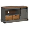 vidaXL Mueble de TV HALDEN con puerta corredera gris 110x40x60 cm