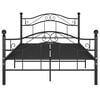 vidaXL Estructura de cama sin colch&oacute;n metal negro 120x200 cm
