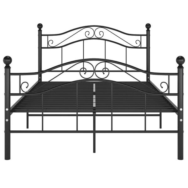 vidaXL Estructura de cama sin colch&oacute;n metal negro 120x200 cm