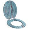 vidaXL Asiento de inodoro de cierre suave Azul 44 x 38 cm