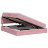 vidaXL Cama con almacenamiento Rosa 140 x 200 cm Terciopelo
