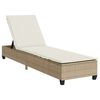vidaXL Tumbona con cojines, color beige, 55x200x25,5cm, polirat&aacute;n