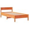 vidaXL Estructura de cama sin colch&oacute;n madera de pino marr&oacute;n 90x200 cm
