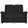 vidaXL Sill&oacute;n reclinable de masaje de 2 plazas cuero sint&eacute;tico negro