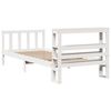vidaXL Estructura de cama sin colch&oacute;n madera maciza blanca 75x190 cm
