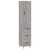 vidaXL Aparador alto madera contrachapada gris Sonoma 34,5x34x180 cm