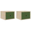 vidaXL Mesita de noche de pared GELEEN 2 uds. Roble Sonoma