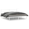 vidaXL Estructura cama sin colch&oacute;n con cabecero metal blanco 193x203cm