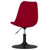 vidaXL Silla de comedor giratoria 6 uds terciopelo rojo