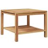 vidaXL Mesa de Caf&eacute; Marr&oacute;n 60 x 60 x 45 cm Madera de teca maciza