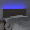 vidaXL Cabecero con LED de tela gris taupe 100x5x78/88 cm