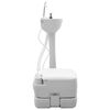 vidaXL Inodoro de Camping 2 pcs Gris y blanco