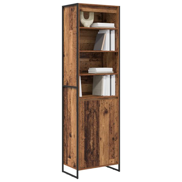 vidaXL Gabinetes Altos 2 pcs Madera Vieja 60 x 36 x 200 cm