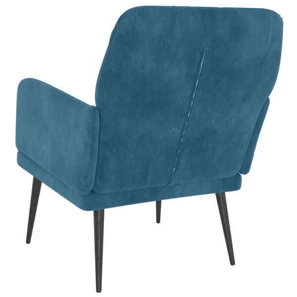 vidaXL Sill&oacute;n de terciopelo azul 62x79x79 cm