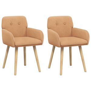 vidaXL Sillas de comedor 2 uds. Boucl&eacute; Beige 59 x 57 x 85 cm