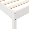 vidaXL Cama con estanter&iacute;a sin colch&oacute;n madera maciza blanca 140x190 cm