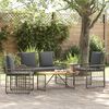 vidaXL Juego de muebles de exterior 4 pcs Negro y Gris oscuro