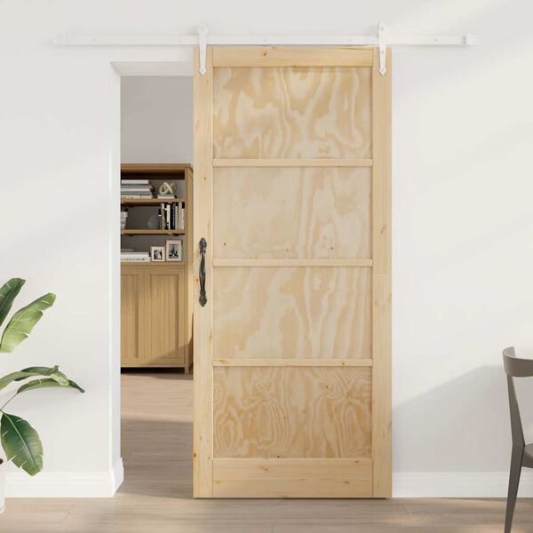 vidaXL Puerta Corredera ORKDAL Marr&oacute;n 93 x 211 cm