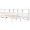 vidaXL Cama con estantería sin colchón madera maciza blanca 120x190 cm