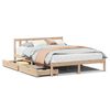 vidaXL Estructura de cama sin colchón madera de pino blanco 150x200 cm