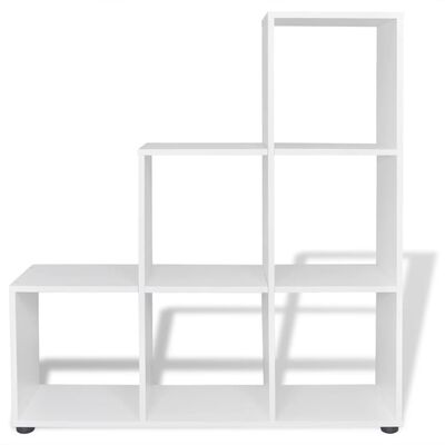 242552 vidaXL Staircase Bookcase/Display Shelf 107 cm White