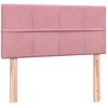 vidaXL Cama box spring con colch&oacute;n terciopelo rosa 100x220 cm