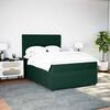 vidaXL Cama box spring con colch&oacute;n terciopelo verde oscuro 140x200 cm