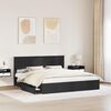 vidaXL Estructura de cama Negro 200 x 200 cm Madera contrachapada