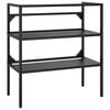 vidaXL Estructura de lavabo de hierro negro 79x38x83 cm