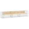 vidaXL Banco jard&iacute;n dise&ntilde;o gaviones madera maciza pino 347x71x65,5 cm