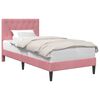vidaXL Estructura de cama con cabecera Rosa 80 x 200 cm Terciopelo