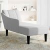 vidaXL Chaise longue con reposabrazos derecho tela gris nube