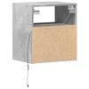 vidaXL Muebles TV de pared luces LED 2 uds gris hormig&oacute;n 41x31x45 cm