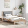 vidaXL Estructura de cama Gris Claro 90 x 190 cm Madera de pino macizo